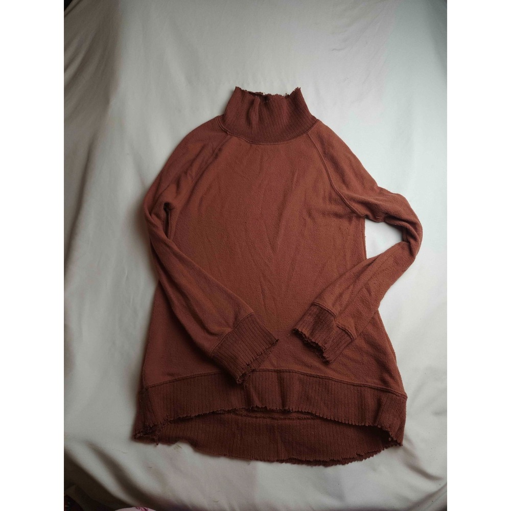 Z Supply Tunic Sweater Womens Size XS Brown Knit Pullover Mock Neck Long Sleeve